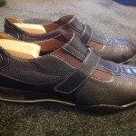 Cole Haan Mens Brown Leather Shoes Velcro 10 M Nike Air Used Great Condition