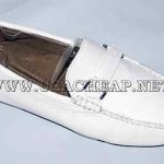 Hugo Boss Men’s Leather Shoes Dreper US White Loafers # 50222144 NEW IN BOX 8.5