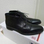 Hugo Boss black leather lace-up chukka ankle desert boots 9.5M gentle used