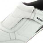 Diesel Keep 00YD15-PR874-H1573 White Gunmetal Velcro Leather Casual Shoes 8 Men