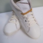 DIESEL MIDDAY WHITE LEATHER SHOES SNEAKERS 10.5 NIB