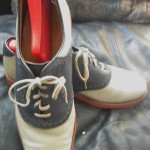 Blue-Gray & Light Beige Saddles (were Cole Haan) size 9D/B