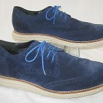 Cole Haan LunarGrand Wingtip Blue Suede Shoes US10-M