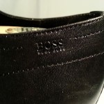 HUGO BOSS Black Leather Dress Oxfords Shoes Lace Size 12