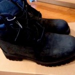 Timberland Mens  6″ Black Leather Casual  Waterproof Boots Size US 7.5