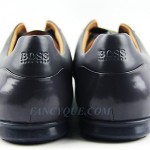HUGO BOSS BLACK LABEL ATTLO GRAY CASUAL SNEAKERS SHOES 100% LEATHER NEW SZ 10