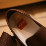 Men’s Hugo Boss Brown Leather Loafers Driving Shoes Size UK 10