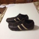 Diesel Men’s Wish Brown W/Beige Leather Sneakers Size 13