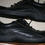 Clarks Black LEATHER oxfords, size 10 M