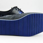 HUGO BOSS BLACK LABEL BLACK & BLUE SHOES 100% LEATHER NEW SZ 11 44 MADE IN ITALY