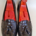 Cole Haan city leather tassel loafers slip ons mens black mexico 10.5 B
