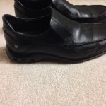 Cole Haan Black Leather Slip Ons Loafers Dress Nike Air Mens 10.5 10 1/2