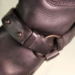 Original HUGO BOSS Black Leather Motorcycle Biker Tall Boots Shoes sz 11 44