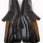 Cole Haan Crocodile Pattern Dark Leather Slip On Loafers Men’s Size 10M