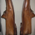 Men’s COLE HAAN Gold HORSE BIT Shoes LOAFERS Sz 12M  Med BROWN Leather SLIP ON