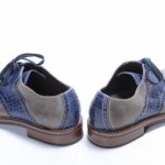 Cole Haan Colton C10293 Air Saddle gray blue 8.5 leather croc oxford shoe NEW