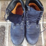 Super TIMBERLAND BOOTS Mens 9.5 M  Blue Leather Work Boots EUC