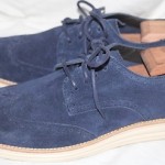 COLE HAAN Mens LunarGrand Wingtip Dress Shoes Navy Blue/Topaz Suede Size 10.5