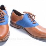 Cole Haan Carter Saddle brown blue 10.5 leather perforated oxford shoe NEW $178