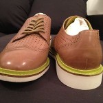 Cole Haan Nike Air Franklin Wingtip EVA Oxfords 9 Mens Light Brown Leather