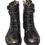 $500 NEW Diesel ELWOOD Black Leather Distressed Double Strap Buckle Boots 13