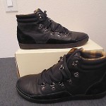 NWOB DIESEL MENS FASTNER ll MID-BOOT-SNEAKER BLACK LEATHER-SUEDE SIZE:12 EUR-46