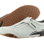 Diesel Keep 00YD15-PR874-H1573 White Gunmetal Velcro Leather Casual Shoes 8 Men