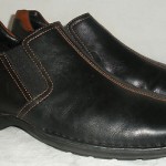 Mens Size 10 M Medium COLE HAAN ZENO Black Leather Loafers Slides Slip On Shoes