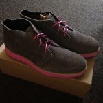 Cole Haan Lunargrand Chukka 1Grey Suede Pink Sole C11186 NIB Sz 9.5 Shoes Loafer