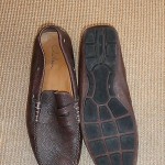 Mens Brown Cole Haan leather driving shoes Size 10.5