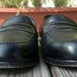 BRAGANO by Cole Haan Italian penny loafers black leather slips-ons 8½ M!