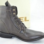 Diesel ‘Mil’ Men’s Coffee Bean Brown Lace Up/Zip Ankle Boot Size 11 M EU 44.5