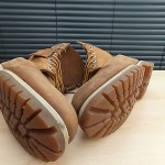 TIMBERLAND TAN LEATHER BOOTS–UK 8 W