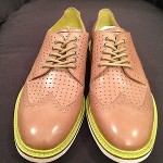 Cole Haan Nike Air Franklin Wingtip EVA Oxfords 9 Mens Light Brown Leather