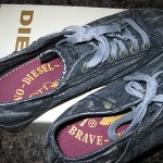 DIESEL EXPOSURE LOW I CANVAS SNEAKERS BLACK Sz: US 10.5 EUR 44
