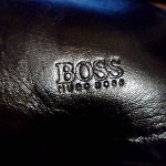 Hugo Boss Loafers Sz 10 Chesterfield Mocassins Black Leather Excellent Condition