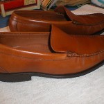 NICE PREOWNED Cole Haan Men’s BUTTERSCOTCH Brown Leather Loafers Shoe Size 8.5D