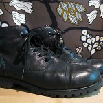 Men’s DIESEL Workmate II Classic Black Leather Ankle Boots Sz 10.5 / EU 44