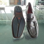 Beautiful Crocodile Print Leather Cole Haan Driving Shoes Sz 13!