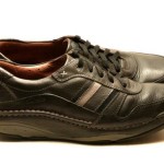 Mens Clarks Active Air 11 W Oxford Waling Shoes Black Leather Lace Up Sneakers
