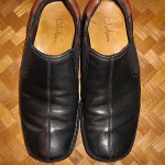 MEN’S COLE HAAN BLACK W/BROWN HEEL TRIM LOAFERS SHOES SIZE 9M