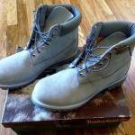 Timberland Mens 6inch Premium Waterproof Nubuck Boot VERY RARE LITE GREY COLOR
