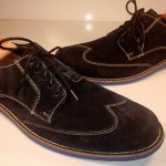 COLE HAAN Wingtip Suede Leather Navy Blue Oxfords Mens Shoes SIZE 10M
