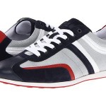 Hugo Boss Mens Silvans Dark Blue Casual Lace-Up Fashion Sneakers Kicks Shoes