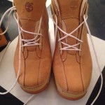 Timberland Mens Wheat w/White Hiking Boots Size 11M Leather & Suede #85122