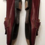 COLE HAAN HAND SEWN BROWN LEATHER SLIP ON LOAFERS 9M NEW HEEL!