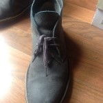 Clarks Desert Boots Grey Suede Sz 8.5 Pre Owned