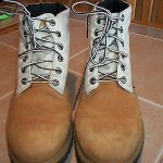 Men’s Timberland Boots, size 10 1/2, Canvas Top with Large Graphics, Cool Design