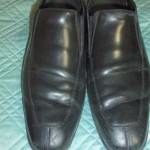 Cole Haan Black Leather Slip-On Mens Nike Air Shoes (12 M) EUC