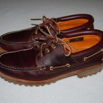 Men’s TIMBERLAND Burgundy Hand Sewn 3-Eye Classic Lug Boat Shoes- size 10 M